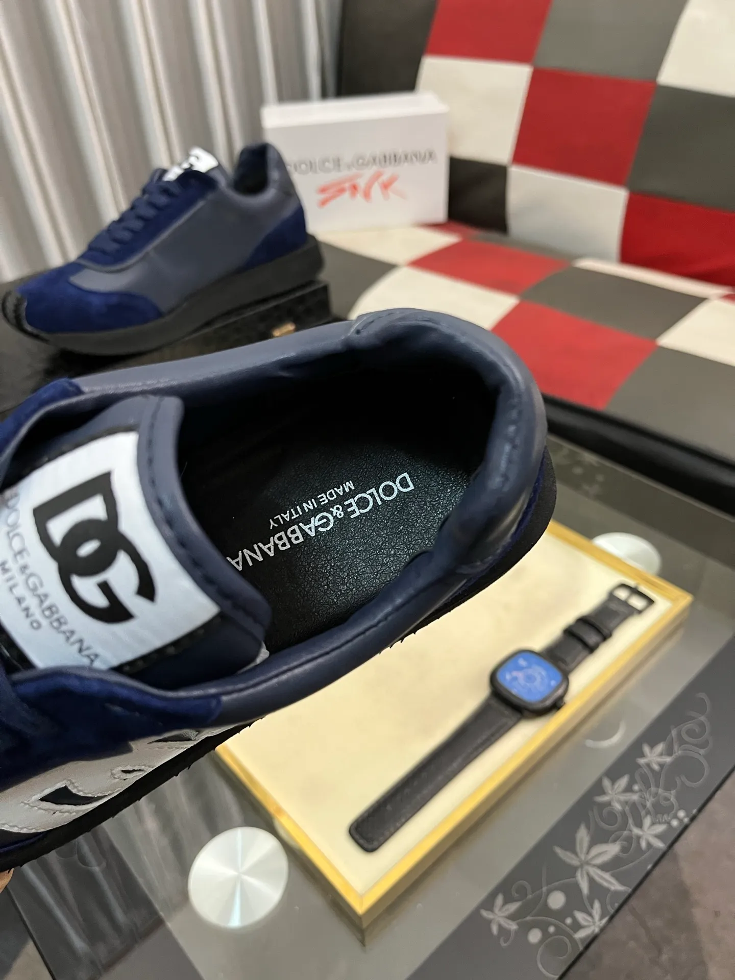 Men's Men's Shoes💰458⌚️⌚️Dolce&Gabbana••DG✔️High-end men's sports•casual shoes. Original goods from top counters. Original imported cowhide, multi-material splicing design ➕Imported cowhide lining, cowhide feet ➕Original TPR elastic outsole. Size: 36-46